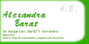 alexandra barat business card